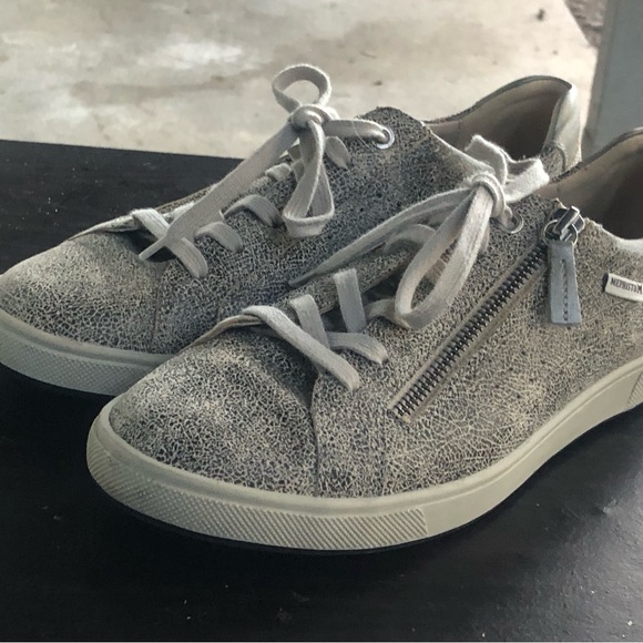 Mephisto Monia Womens Black Gray Leather  Lace-Up Low-Top Zip Sneakers Size 8 - Picture 3 of 14